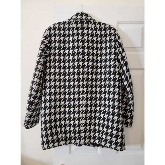 Theory houndstooth wool blend coat L - Picture 8 of 11